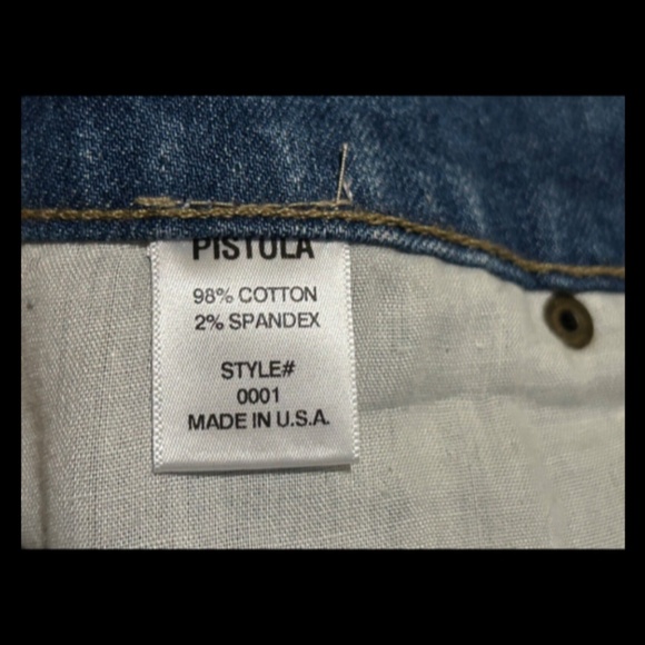 Pistola Distressed Frayed Hem Button Fly Cut Off Denim Shorts Size 27 - NWT - Picture 11 of 13